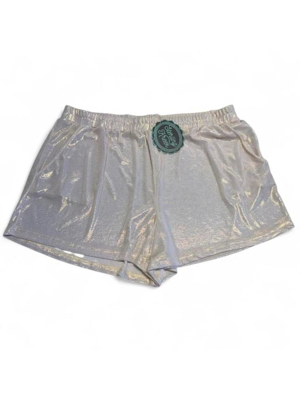 Sterling Kreek Dream On Silver Shimmery Shorts Women’s 3X Glam Western Summer